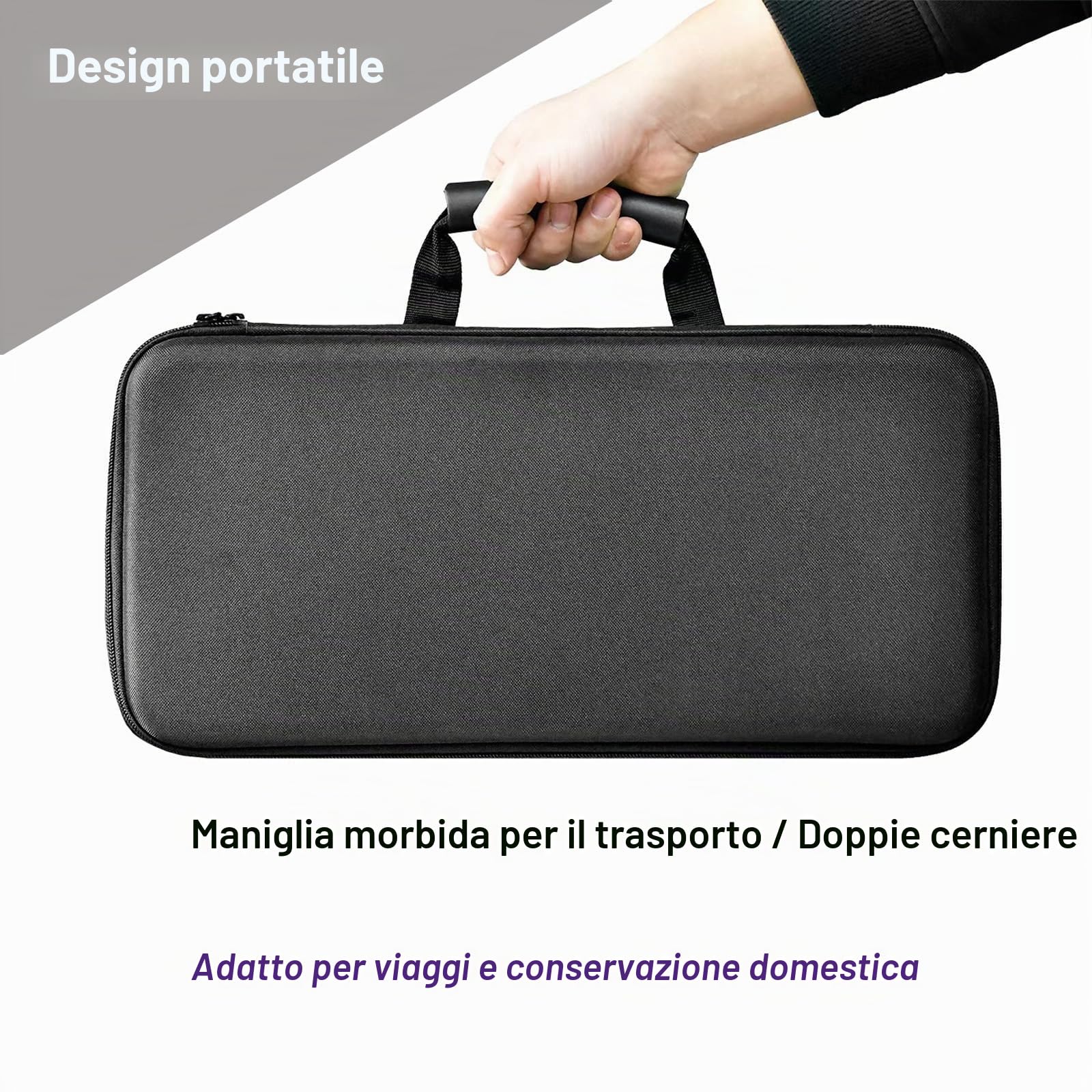 Custodia rigida da viaggio compatibile con asciugacapelli Dyson HD17 HD18, borsa da trasporto in EVA per asciugacapelli Supersonic R e accessori