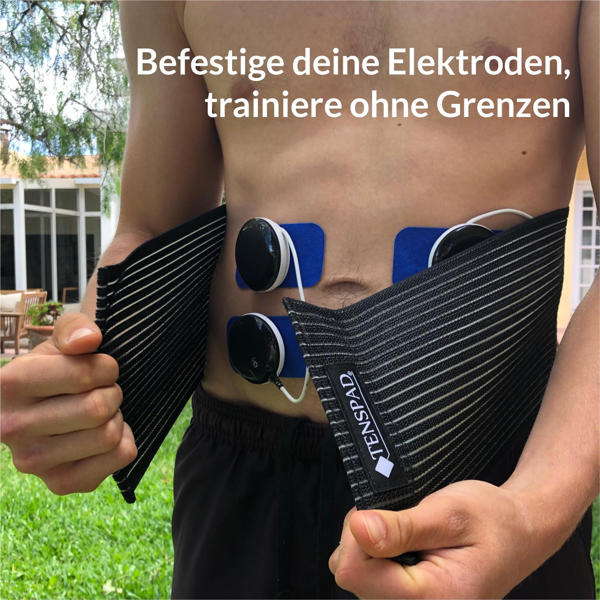 12 Elektroden mit Silber Muster für Compex (8 Elektroden 50x50mm und 4 Elektroden 50x100mm mit 2 SNAP-Anschlüssen)