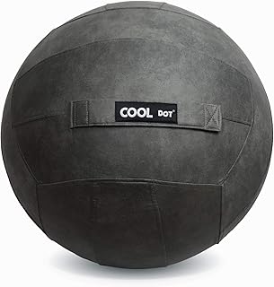 COOLDOT Bola de Yoga para Adultos Pelota Asiento Silla con Cubierta Asa Incluye Pelota de Ejercicio Bombín para Casa Oficina Pilates Yoga con Tratamiento Antibacteriano
