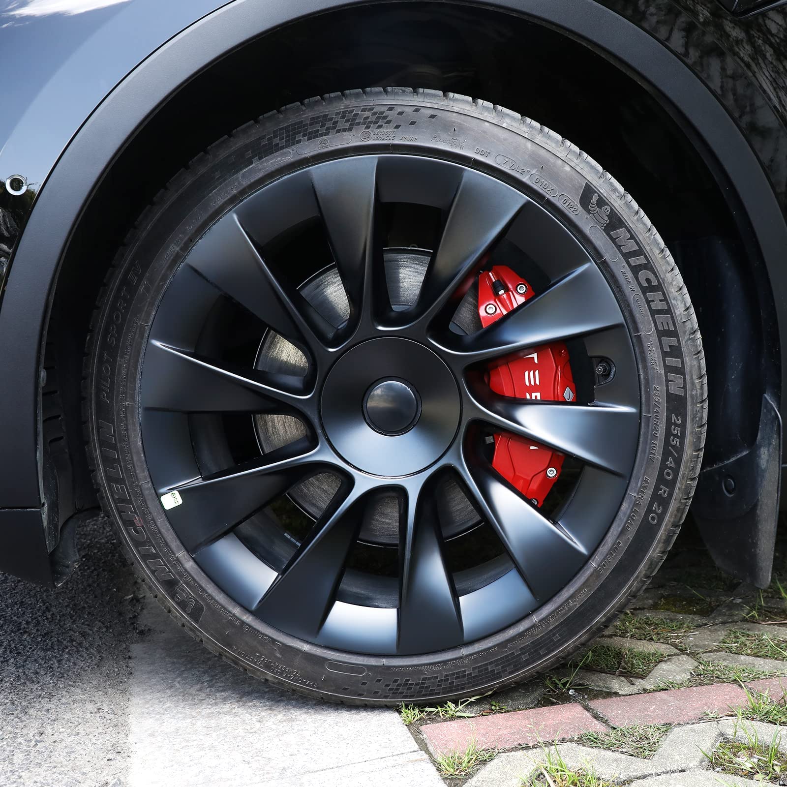 HEYCE Cubierta de Pinza de Rotura Apta para Tesla Modelo Y 2019 2020 2021 2022 tamaño de Rueda 19 Pulgadas 20 Pulgadas Protector de Pinza roja Accesorios de Modelo mejorados,19 Inch