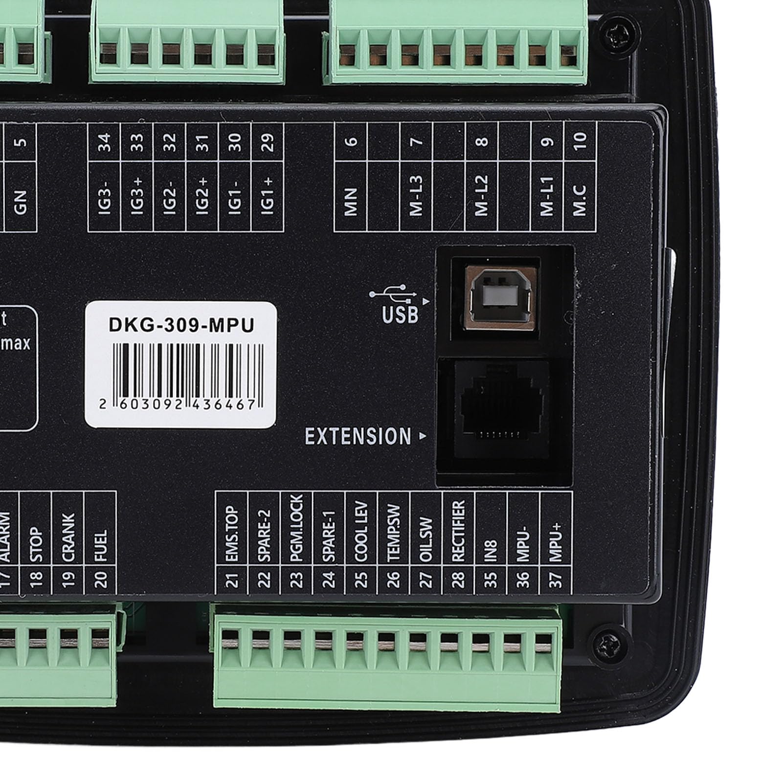 Panel de Control del Generador DKG309 Panel Controlador de Grupo Electrógeno Seguro y Duradero para de Alerta 8-36V