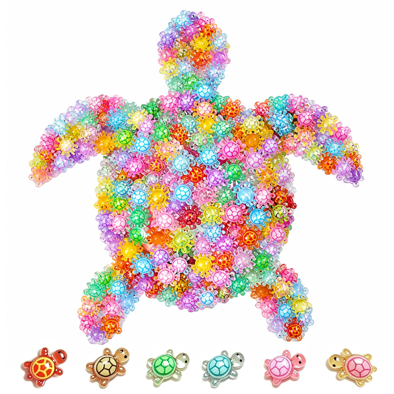 EZOOU 200 Pcs Glowing Mini Turtles – Luminous Resin Night Turtles for DIY Crafts, Fairy Gardens, Aquariums, Potted Plant Decor & Creative Mini Animal