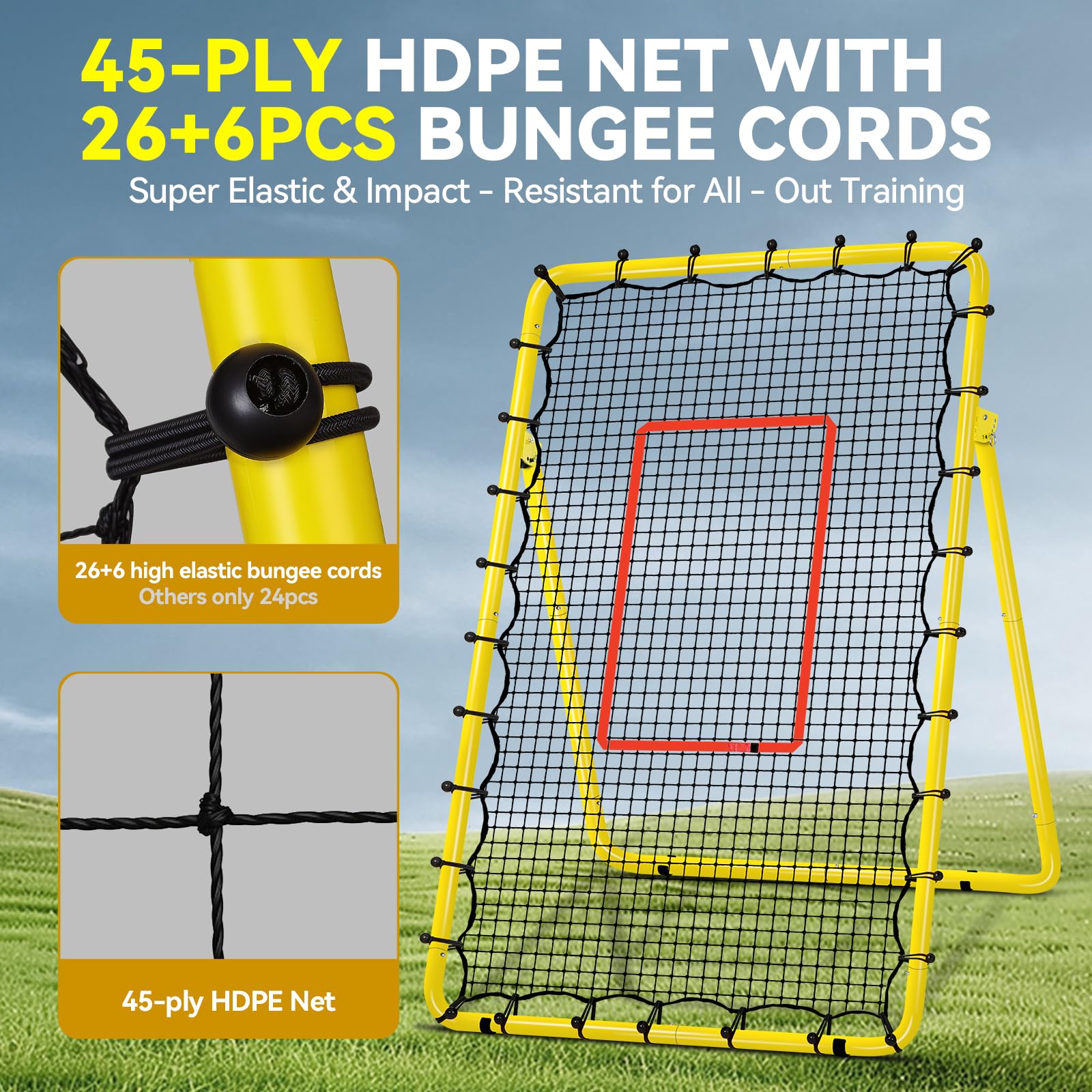 Adjustable Volleyball Rebounder Net 7x4 Ft With PU Cameroon