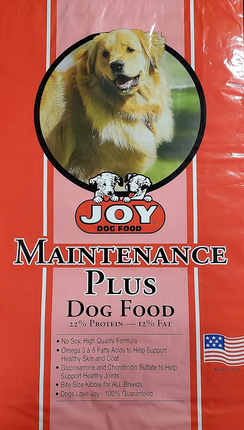 Joy Dog Food Maintenance Plus Dog Food 40lb Bag,Black/Red