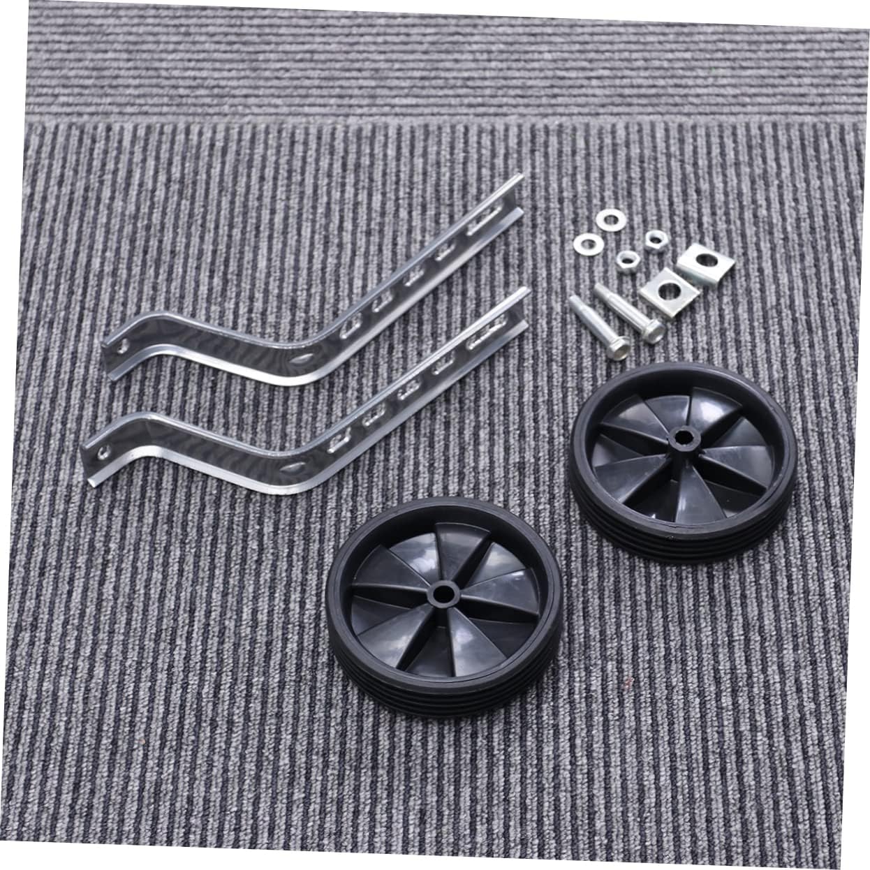 GALPADA Training Wheels Steel Auxiliary Balance Wheels for Bikes Black Porous Design for Beginner Cyclists