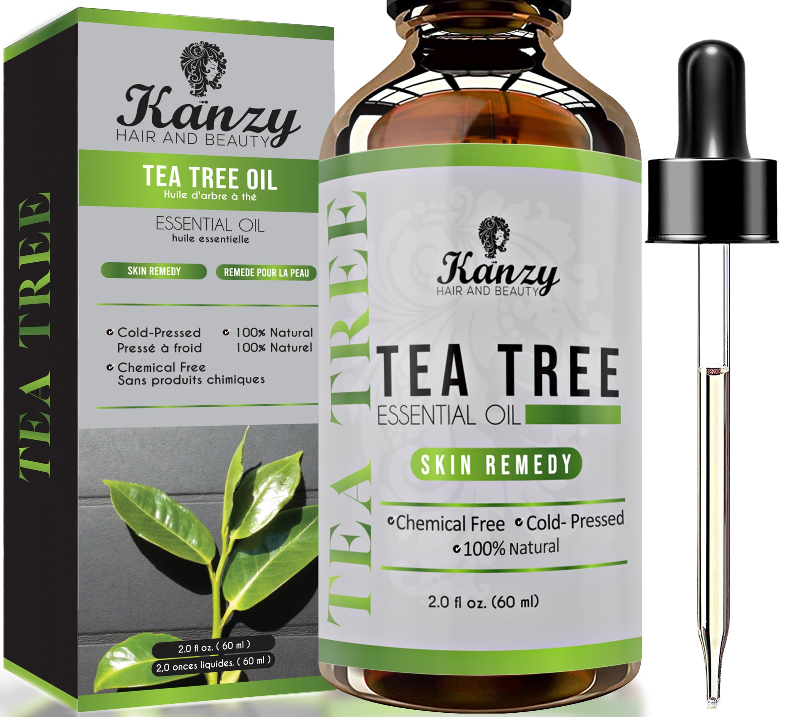 Kanzy Tea Tree Oil 60ml 100% Australian Tea Tree Essential Oil