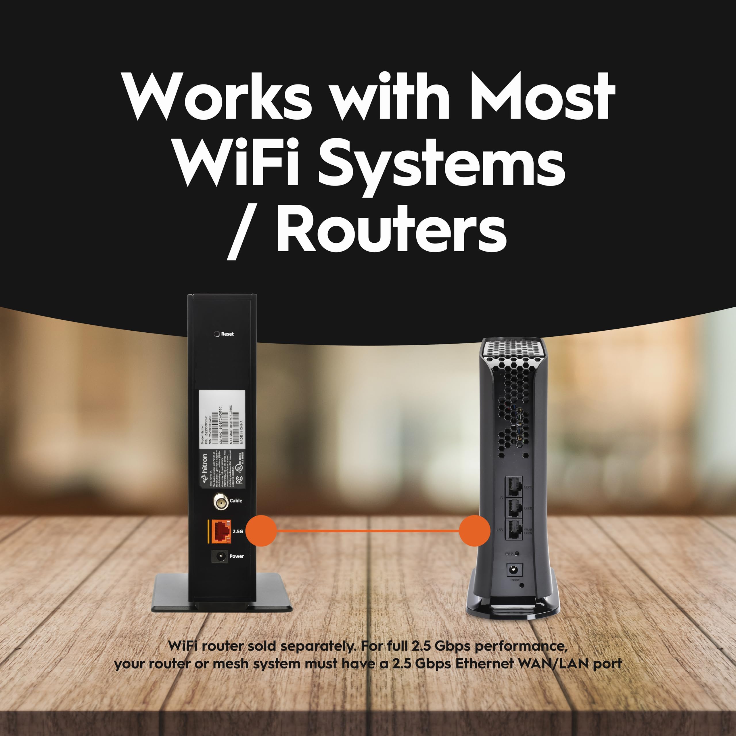 Hitron CODA56 Multi-Gigabit DOCSIS 3.1 Modem | 2,5 Gbit/s maximale Internetgeschwindigkeiten | zertifiziert mit Xfinity, Charter Spectrum, Cox | 10 x schneller als DOCSIS 3.0 | 2,5 Gbit/s