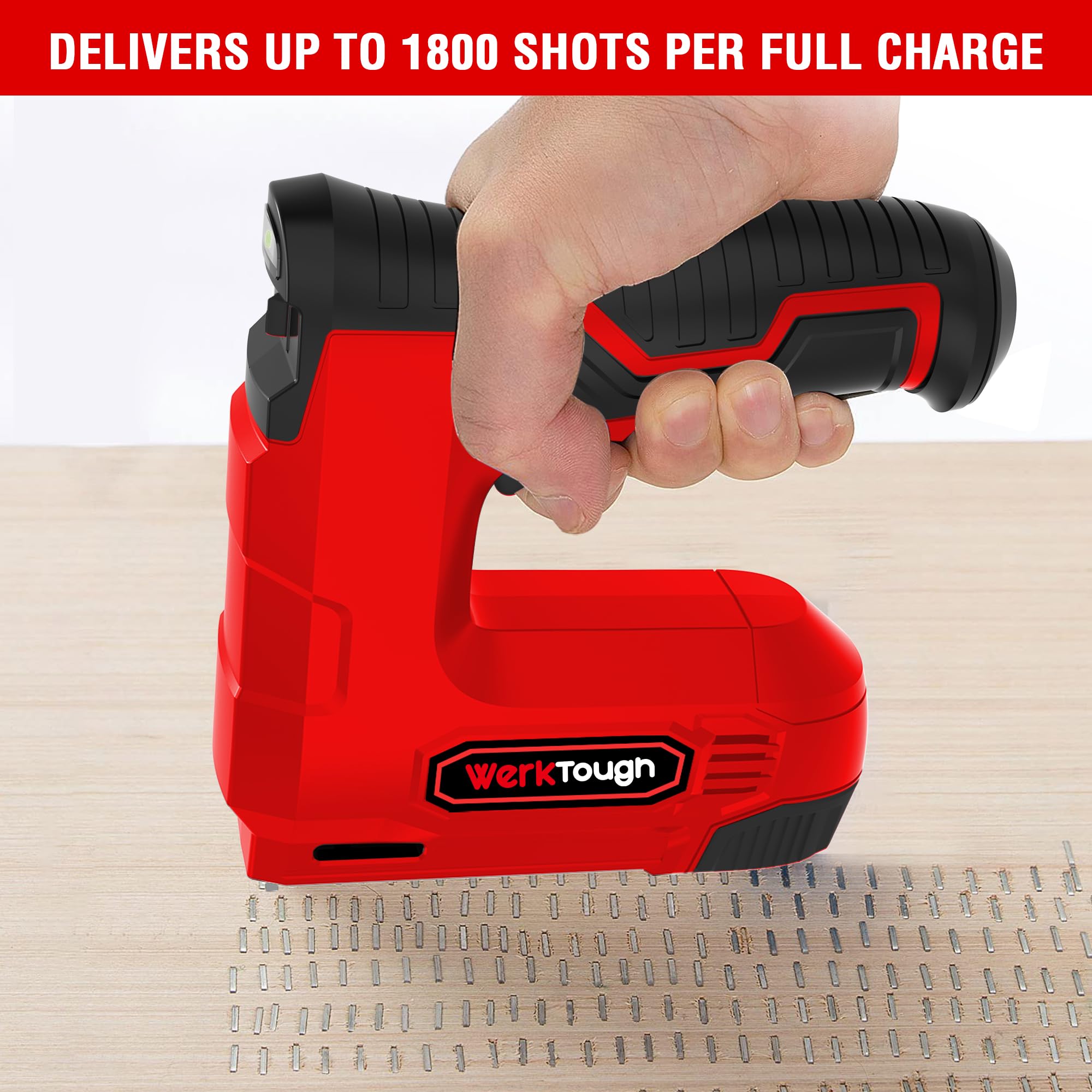 4V Cordless Staple Gun - Brad Nailer 2-in-1 -5