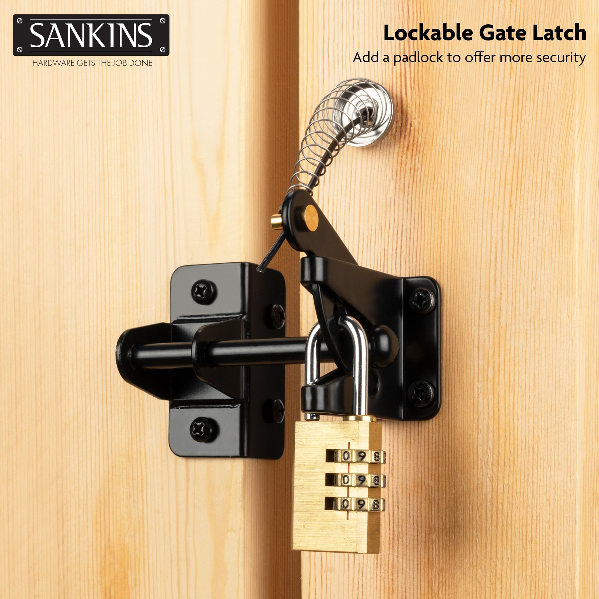 External Latch Snapklik.com : SANKINS Self-Locking Gate Latch