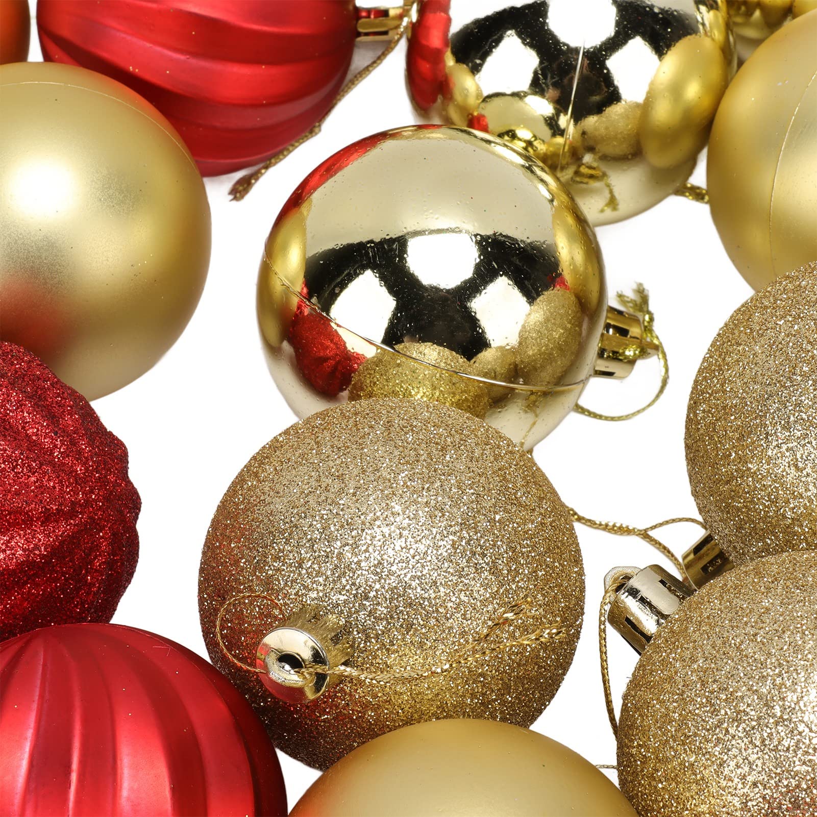 Set di 74 palline natalizie colorate da appendere all'albero, realizzate in resistente materiale PS. Palline decorative per le feste di Natale, ideali per la casa, l'uffici (C)