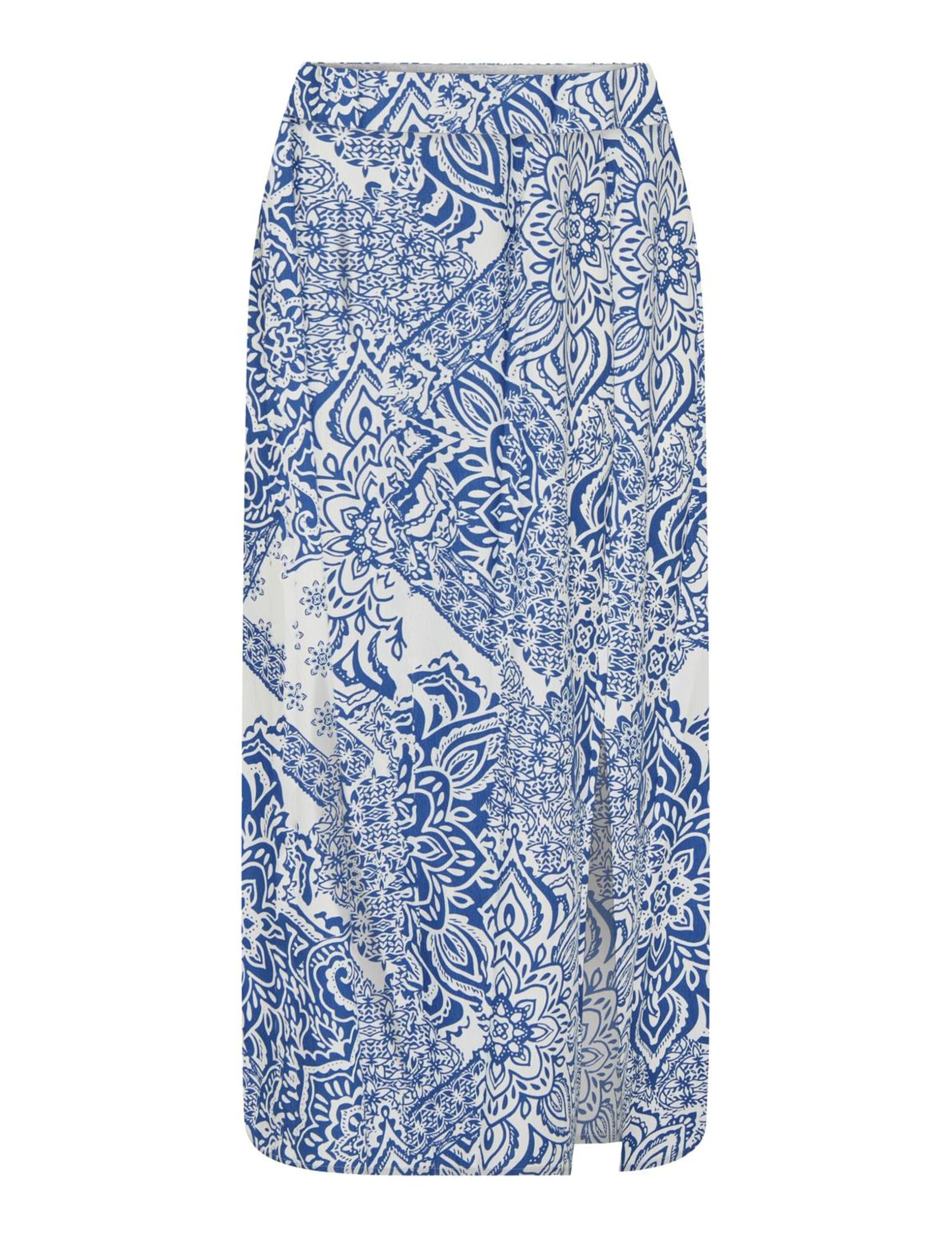 ONLY Onlnova Life Elite Gonna Lunga Con Sparo E Stampa All-Over – Mazarine Blu, Taglia XL Donna – Modello Lamar Slit Skirt AOP