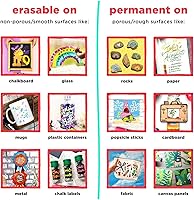 Vista 4 de Chalkola Marcadores de ventana – 0.591 in Jumbo – Punta 3 en 1 con tinta de 0.99 oz – Paquete de 10 bolígrafos de tiza neón – Amados por profesores