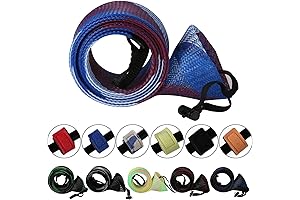 STSTECH Rod Cover, Premium Braided Mesh Fishing Pole Gloves Protector. 6 Pack...