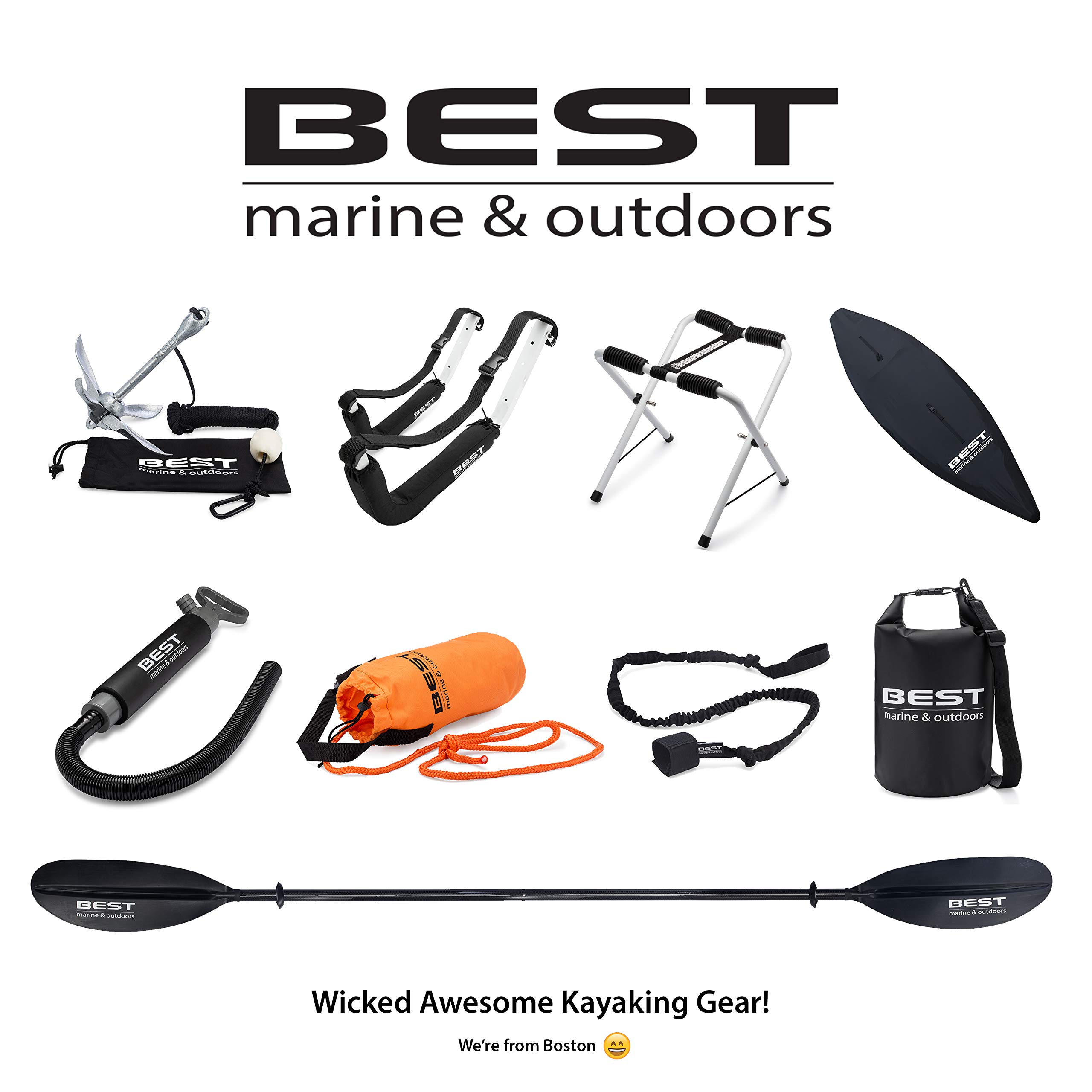 Best Marine Kayak Anchor with 12m Rope. Premium 1.6kg Folding Anchor