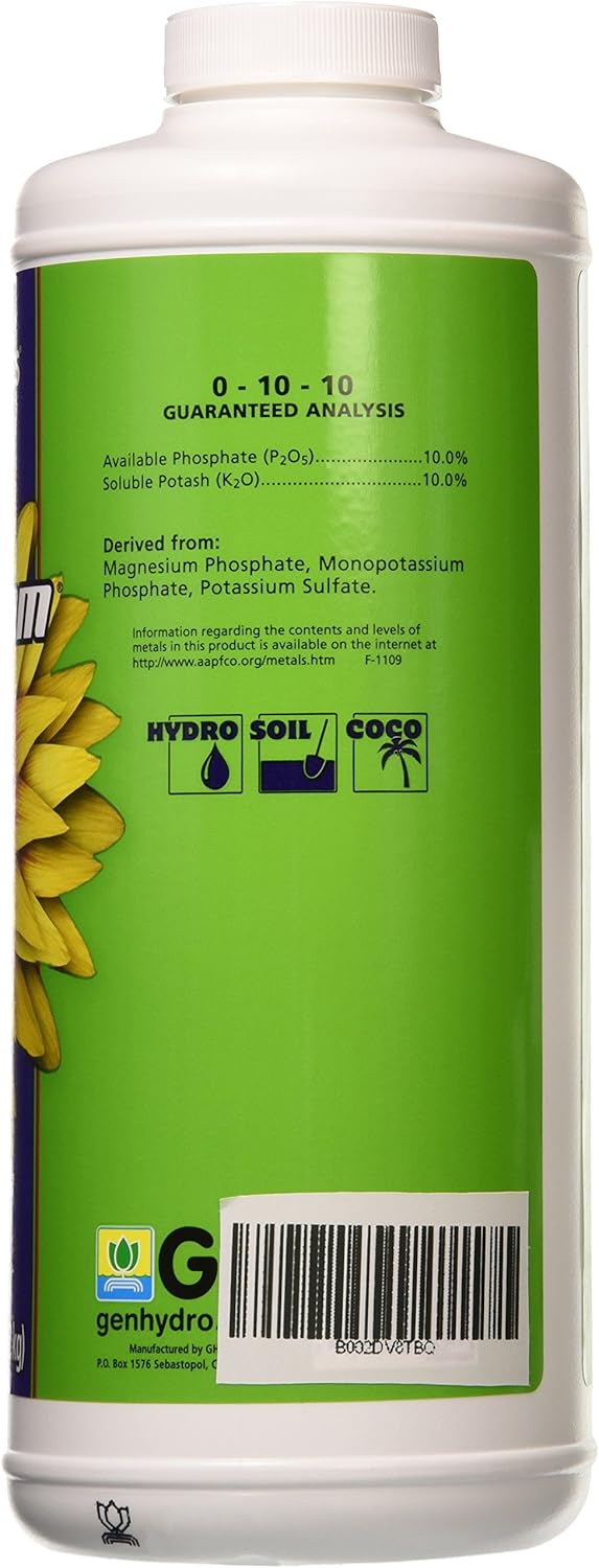 General Hydroponics Liquid Kool Bloom Fertilizers, 1-Quart - Image 2