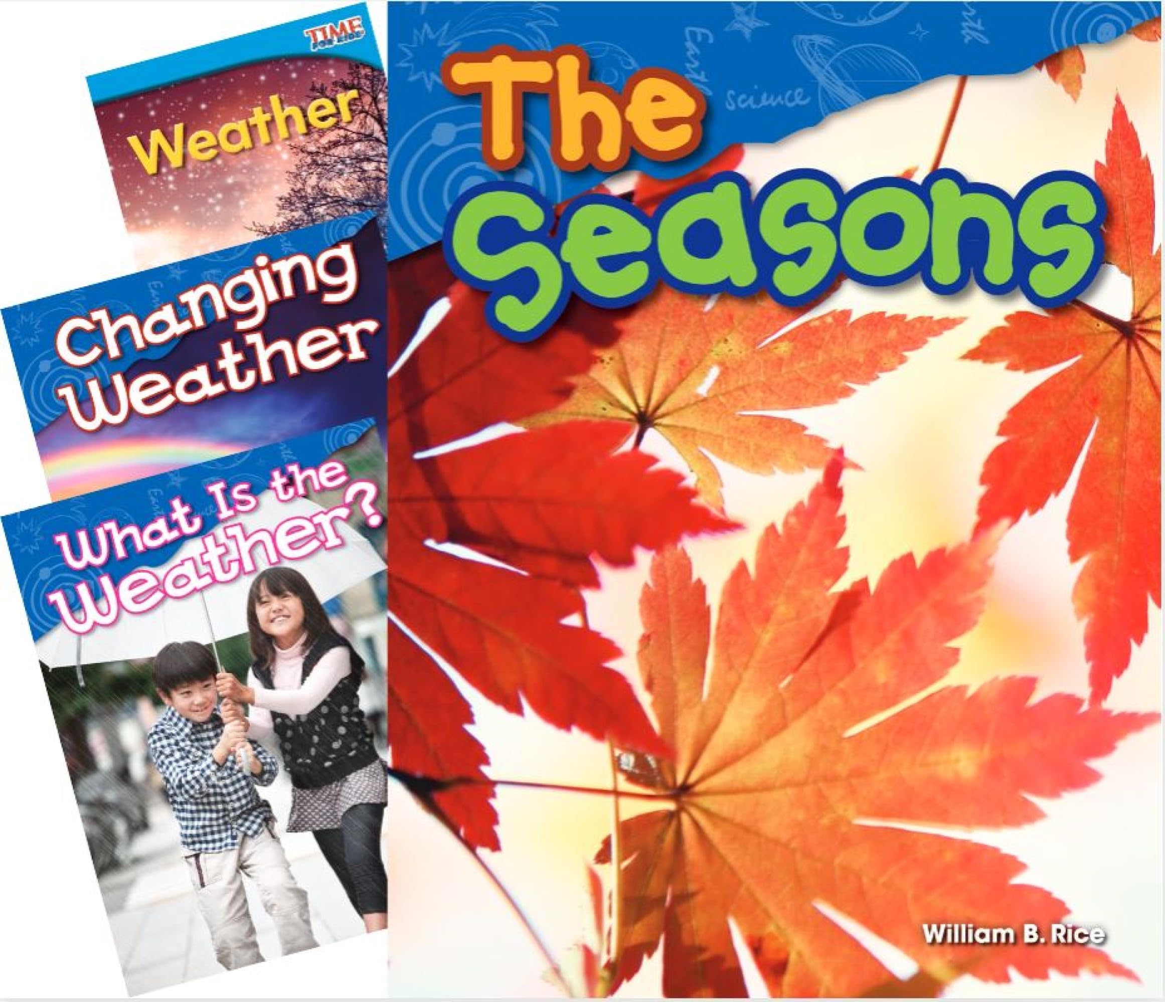 Teacher Created Materials - Classroom Library Collections: Weather & Seasons - 4 Book Set - Grades K-1 - Guided Reading Level A - F