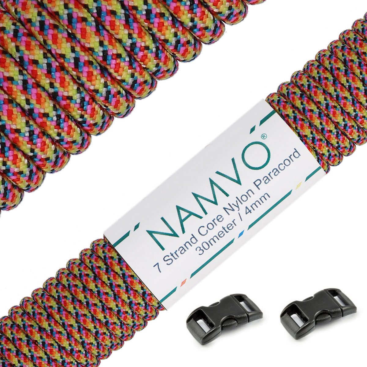 Namvo 550 Paracord Mil Spec Type III 7 Strand Parachute Cord Total Length 100ft/30 Meters Spots/Stripes/Camouflage — view 26