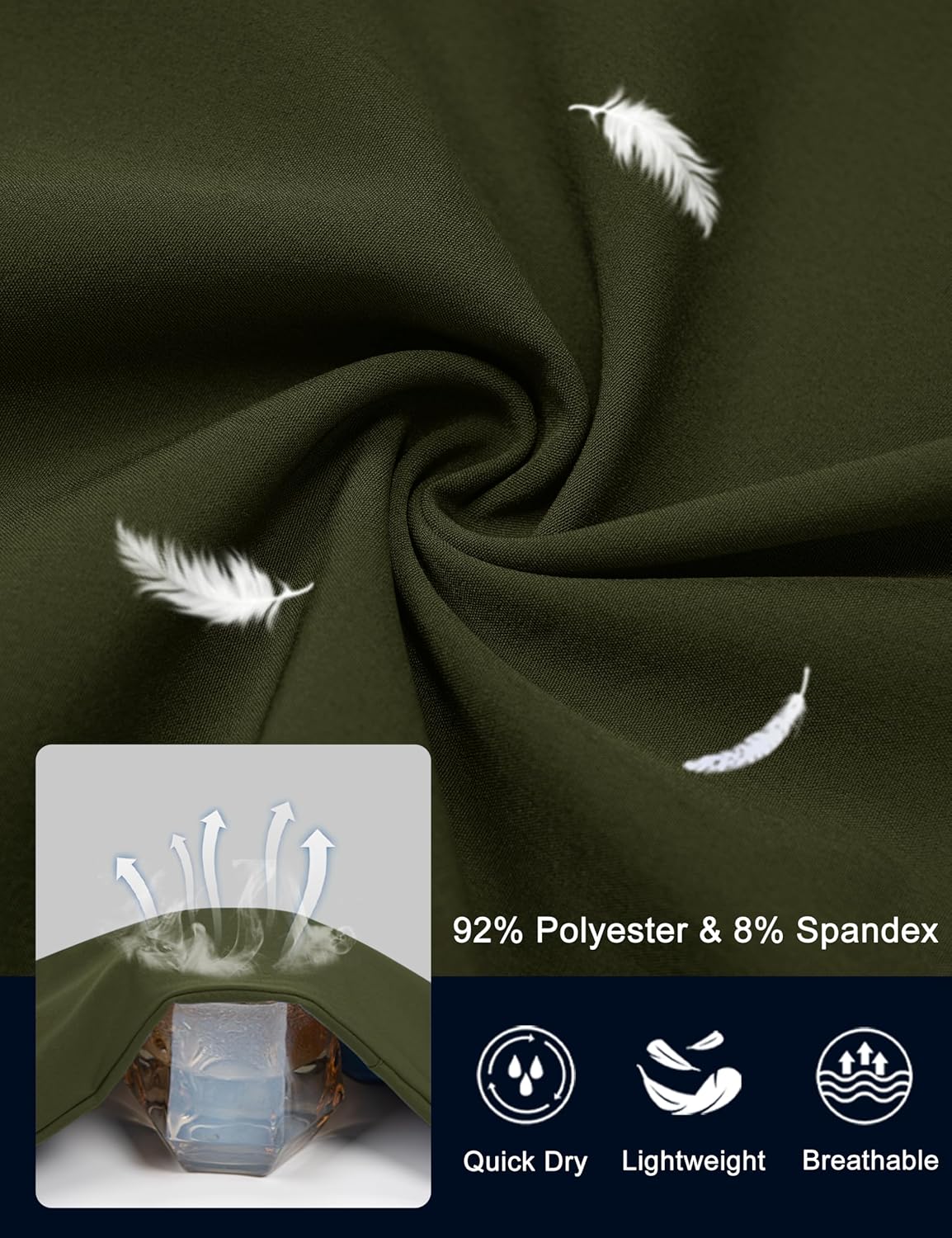 MAGNIVIT Men's Sweatpants with 3 Zipper Pockets Athletic Workout Lightweight Pants Quick Dry Running Joggers for Men - Image 7