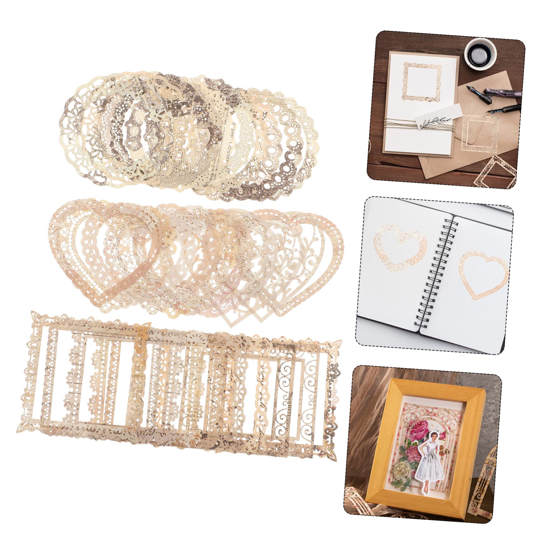 Carta Pizzo Per Scrapbooking - 40 Cornici Vintage Per Album E Diari - Foto 2