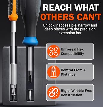AV Steel Precision Screwdriver Set 51-in-1, Small Screwdriver Kit with Portable Storage Case, Magnetic Repair Precision Tool Kit for Electronics, PC, Phone, DIY Projects, Home Repairs