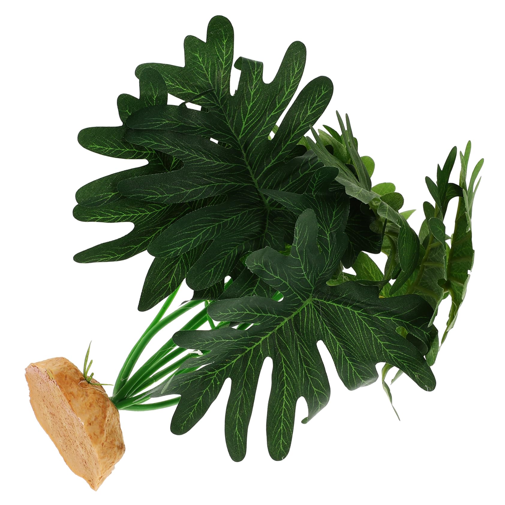 Parliky Reptile Habitat Decoration Fake Snake Plant Lizard Tank Decor Fish Tank Supplies