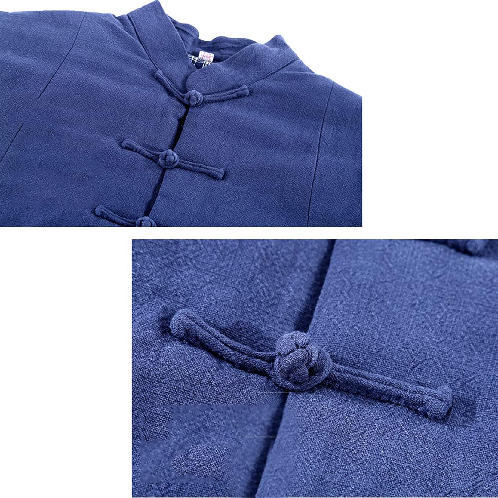 Strój Tang, Zimowy gruby zestaw Suit Cotton Pikowane płaszcze Męskie Ciepłe Tai Chi Uniform Chiński Kung Fu Odzież(Black,M)
