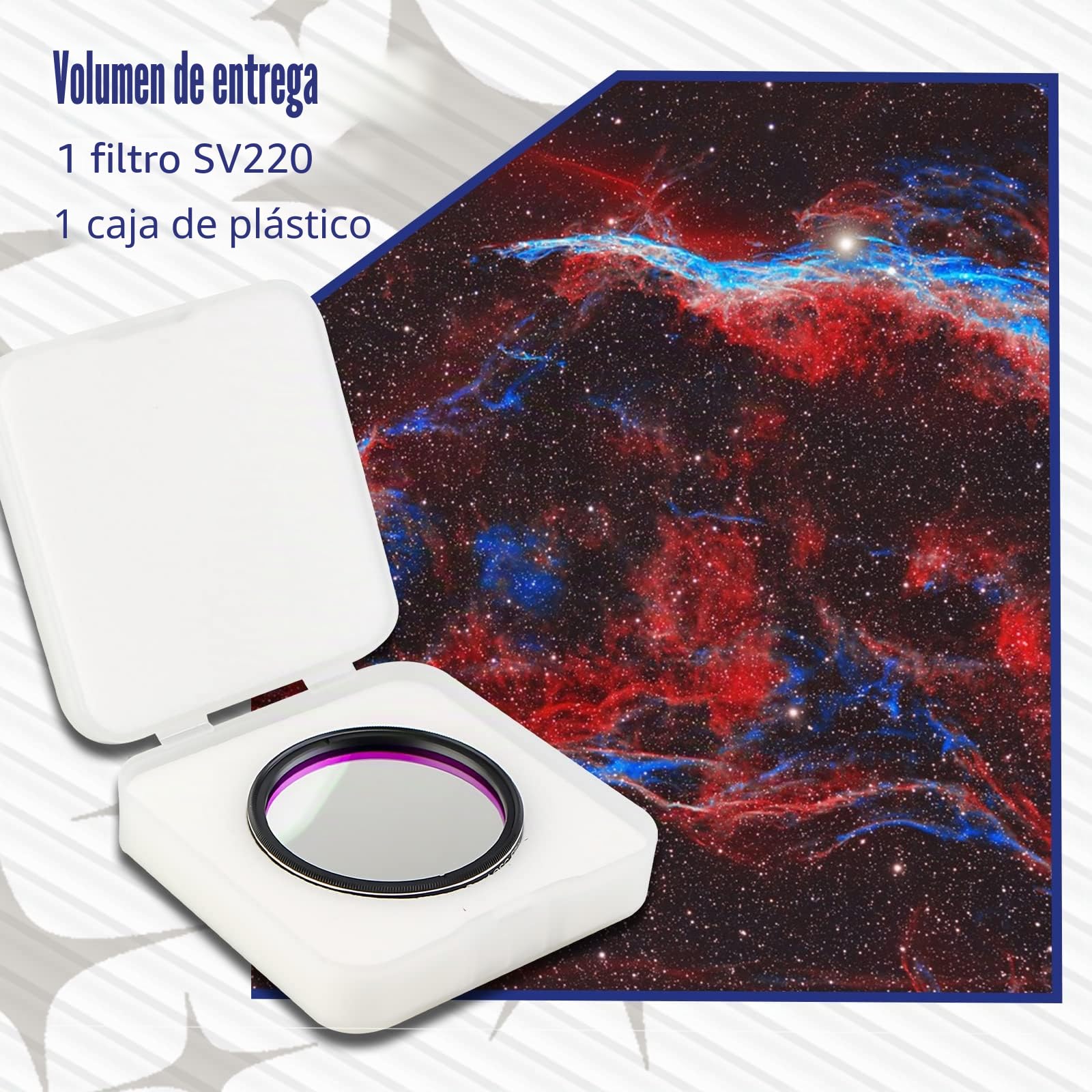 Svbony SV220 Filtro Dual de Banda Estrecha, 2 Pulgadas 7nm Hα OIII Telescopio Filtro, Reducir la Interferencia la Contaminación Lumínica Artificial, para Fotografía del Cielo Profundo