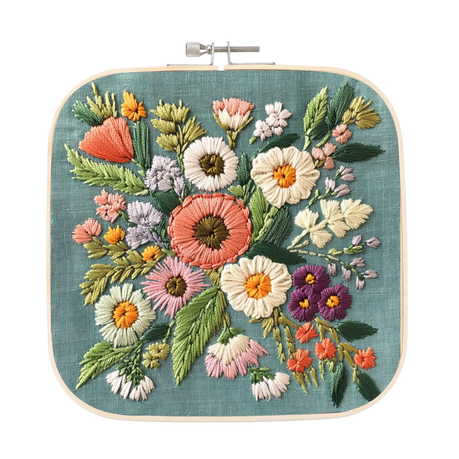 Amazon.co.jp: PATIKIL 刺繍枠 20 x 20cm 刺しゅう枠 四角 調節可能 竹 