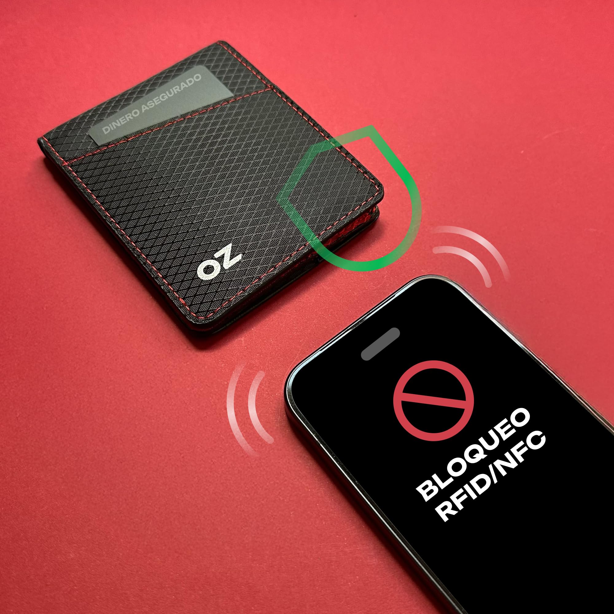 Carteras para Hombre con Monedero y Tarjetero Delgada Capacidad hasta 12 Tarjetas con Bloqueo RFID – No Hace Bulto, Billetera para Hombre Slim con Bolsillo para Billetes y Monedas y Caja de Regalo — view 5