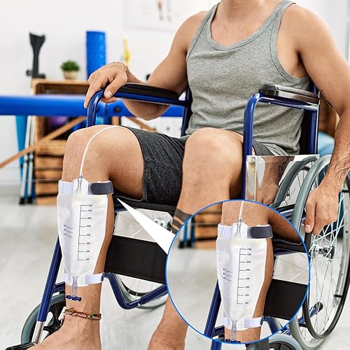 Miniatura 6 de 8 correas para bolsa de catéter, dispositivo de estabilización de catéter Foley ajustable, soporte para bolsa de orina firmemente fijo,