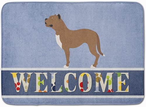 Perro de Presa Canario - Tapete de espuma viscoelástica lavable a máquina, color azul