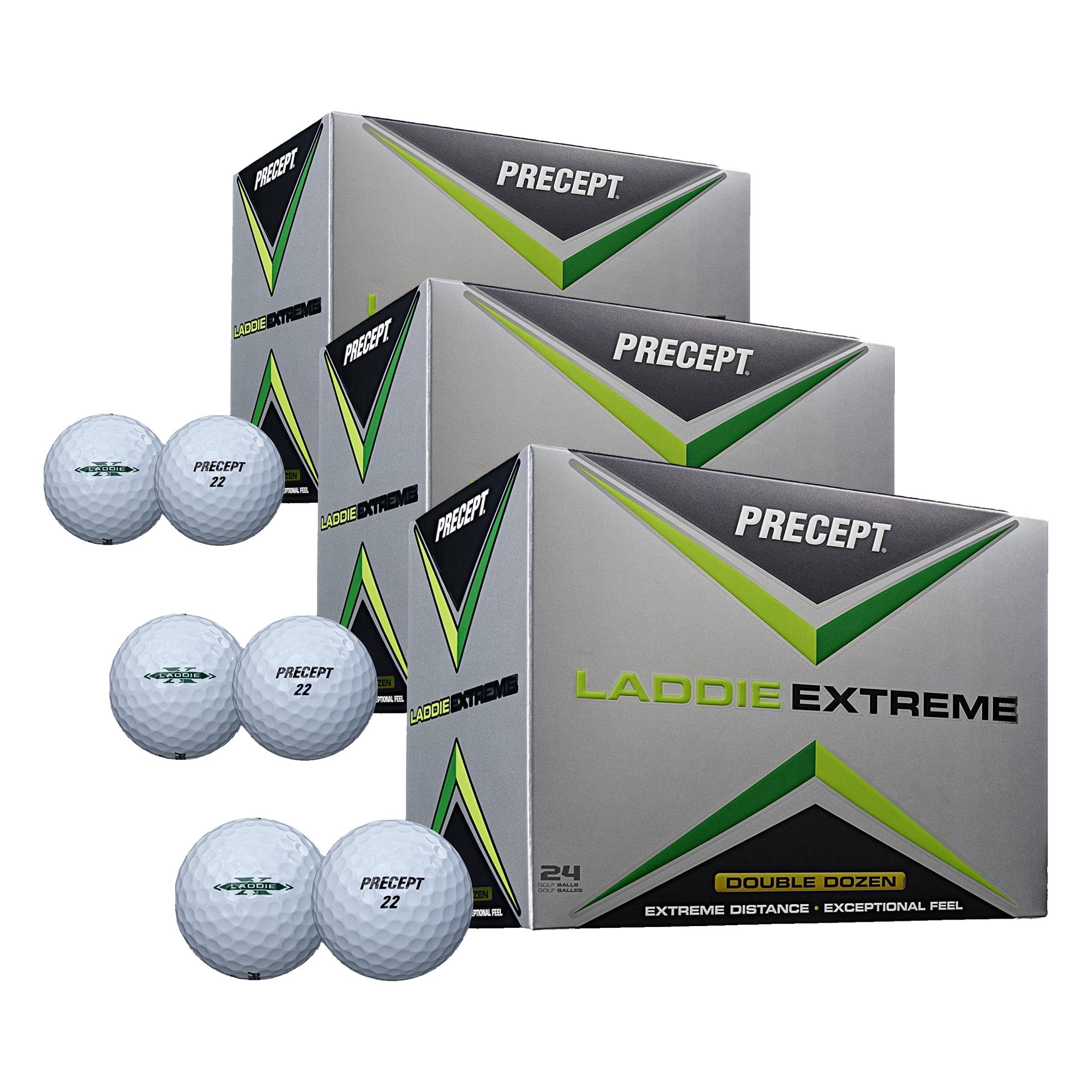 Precept 2017 Laddie Extreme Golf Balls (24 Balls), White (Pack of 3)