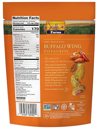 Miniatura 8 de Setton Farms Núcleos de pistacho sazonados naturalmente, sal y pimienta, pistachos sin cáscara, certificados sin OMG, sin gluten, veganos y kosher,