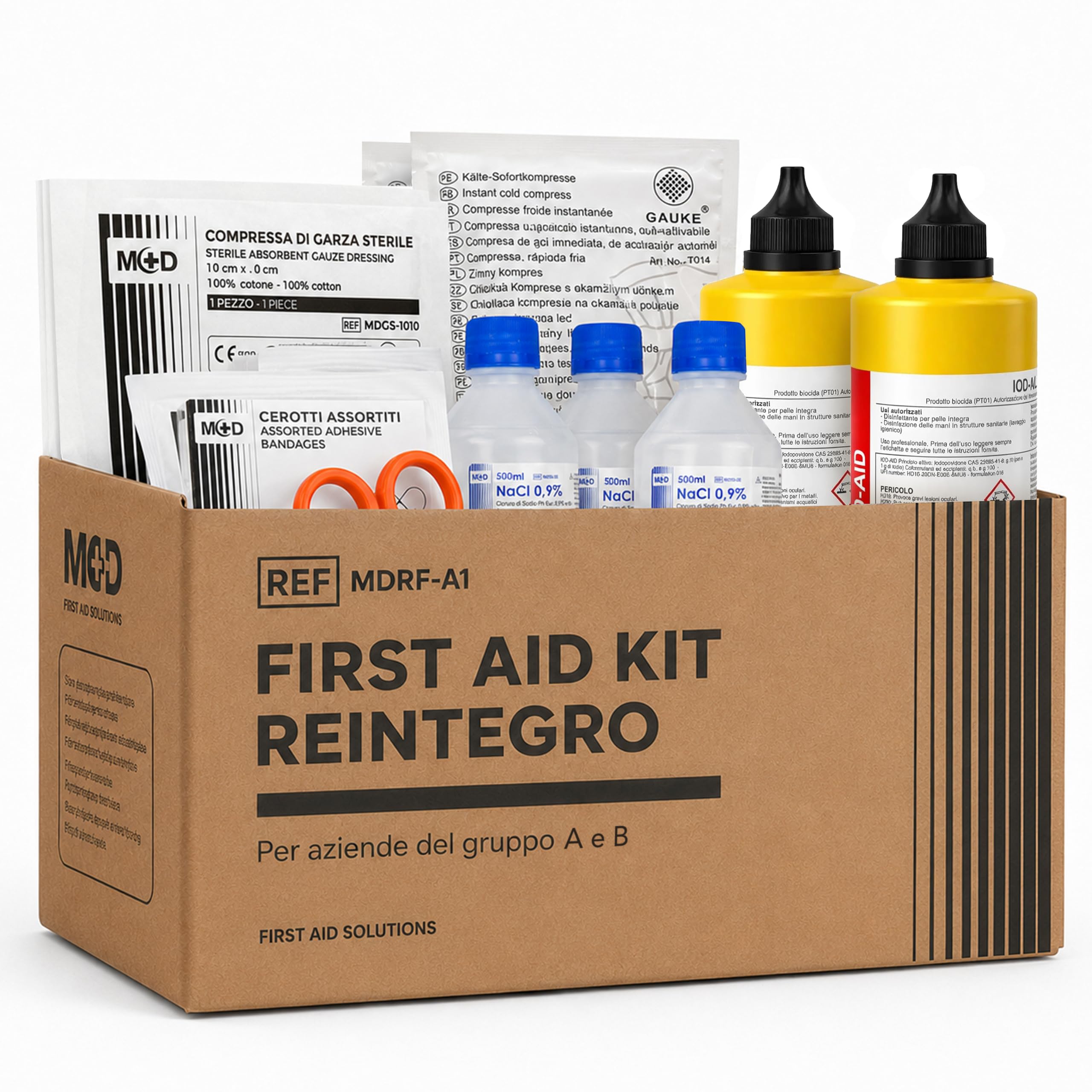 Kit Reintegro Pronto Soccorso Allegato 1 D.M. 388 – Contenuto Conforme Normativa – Rifornimento Cassette Primo Soccorso per Aziende con 3+ Dipendenti