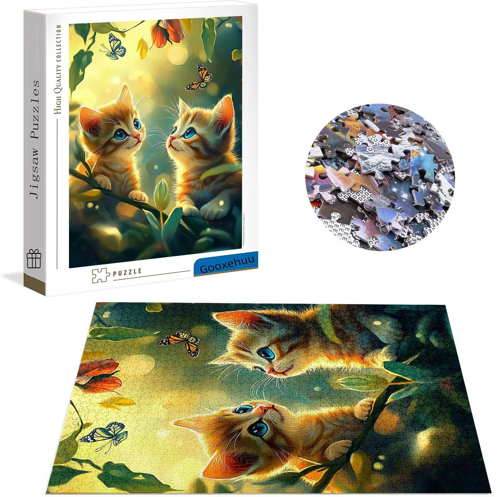 Puzzle 2000 elementów, motyl dla dorosłych, drewniane puzzle, klasyczne puzzle, kot, jigsaw dla dorosłych, sprytne puzzle drewniana Jigsaw, gra zręcznościowa dla całej rodziny, g-770