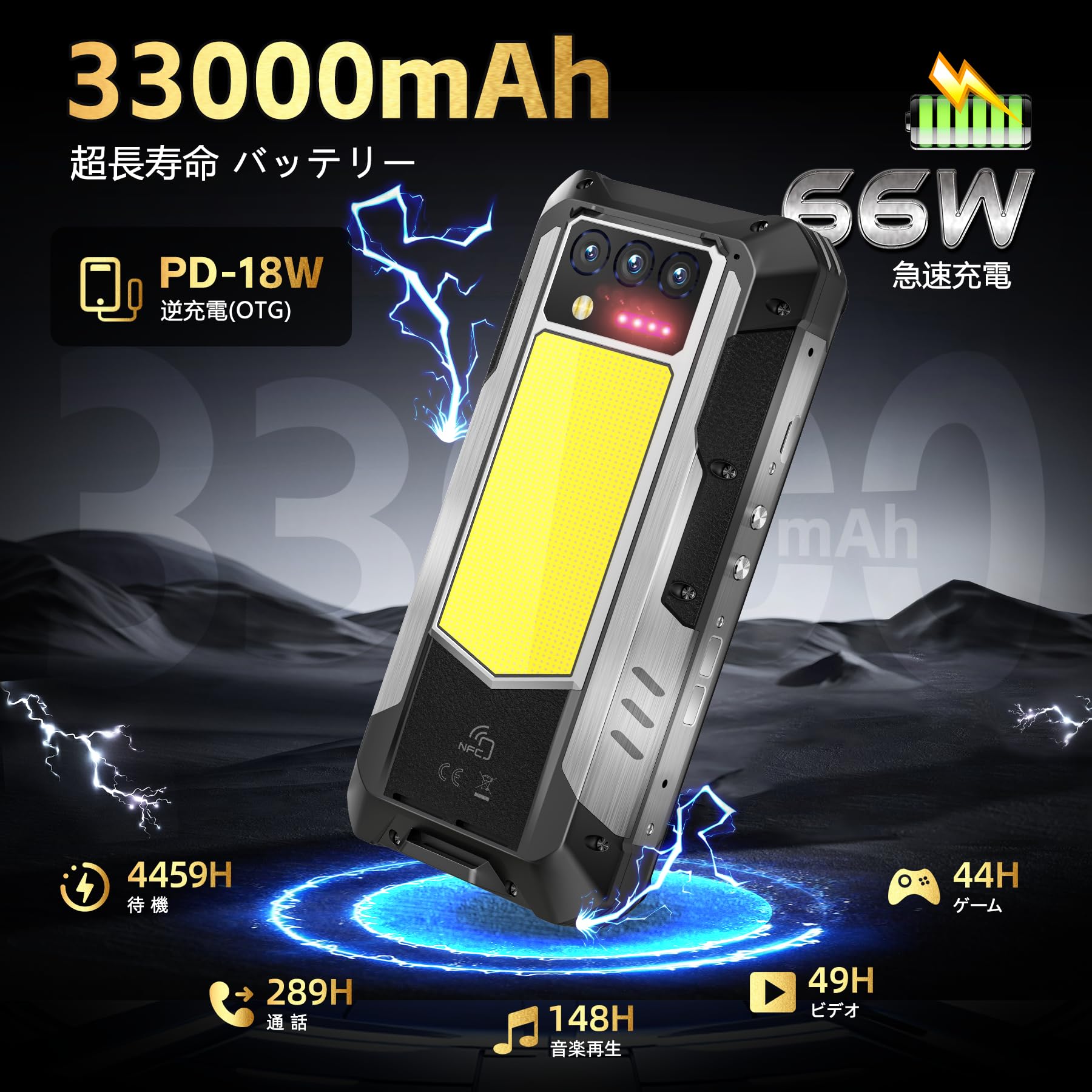 スマートフォン本体 OUKITEL WP100 Titan 81ysOhi6H1L._AC_UF350,