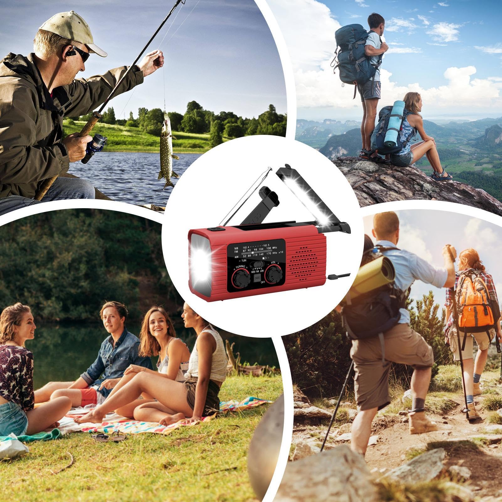Radio De Emergencia Multiusos - Solar, Manivela Y Powerbank