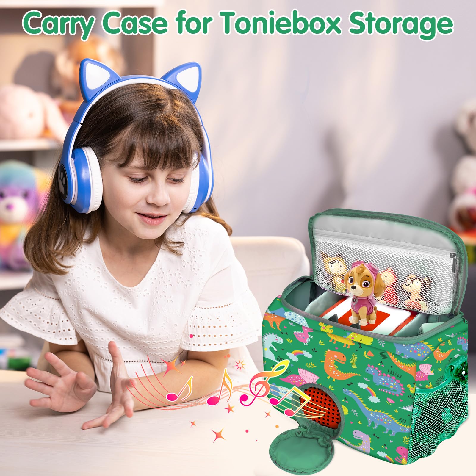 LPQKCcY Carry Case for Toniebox Starter Storage Bag for Tonies Characters UK Headphones, Charging Station and Accessories - Image 4
