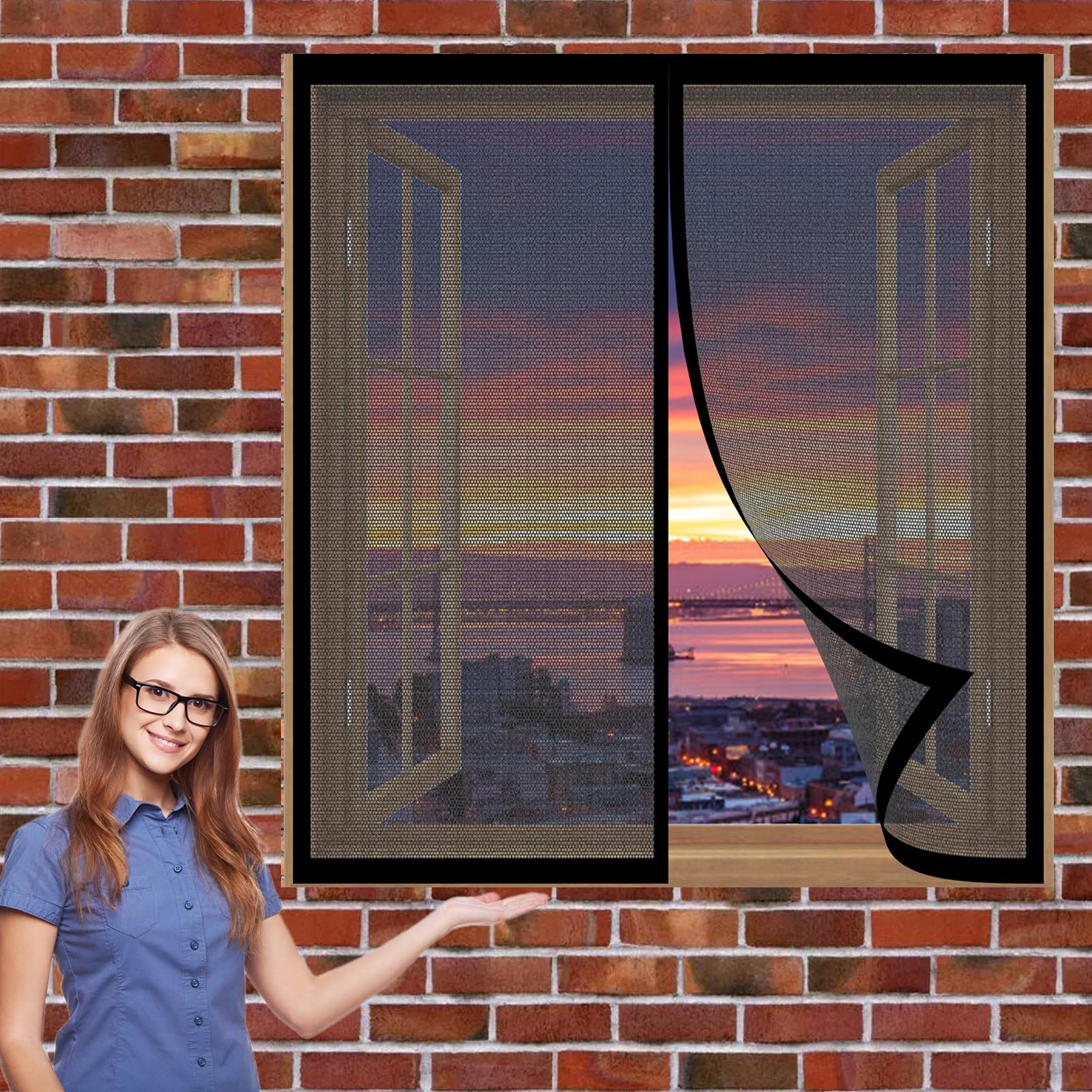 Moustiquaire Fenetre, Mouche Maille Anti Moustique Mouche Arrêter Autres Insectes Bestioles Pour Portes Et Fenêtres, Blanc,85x150cm