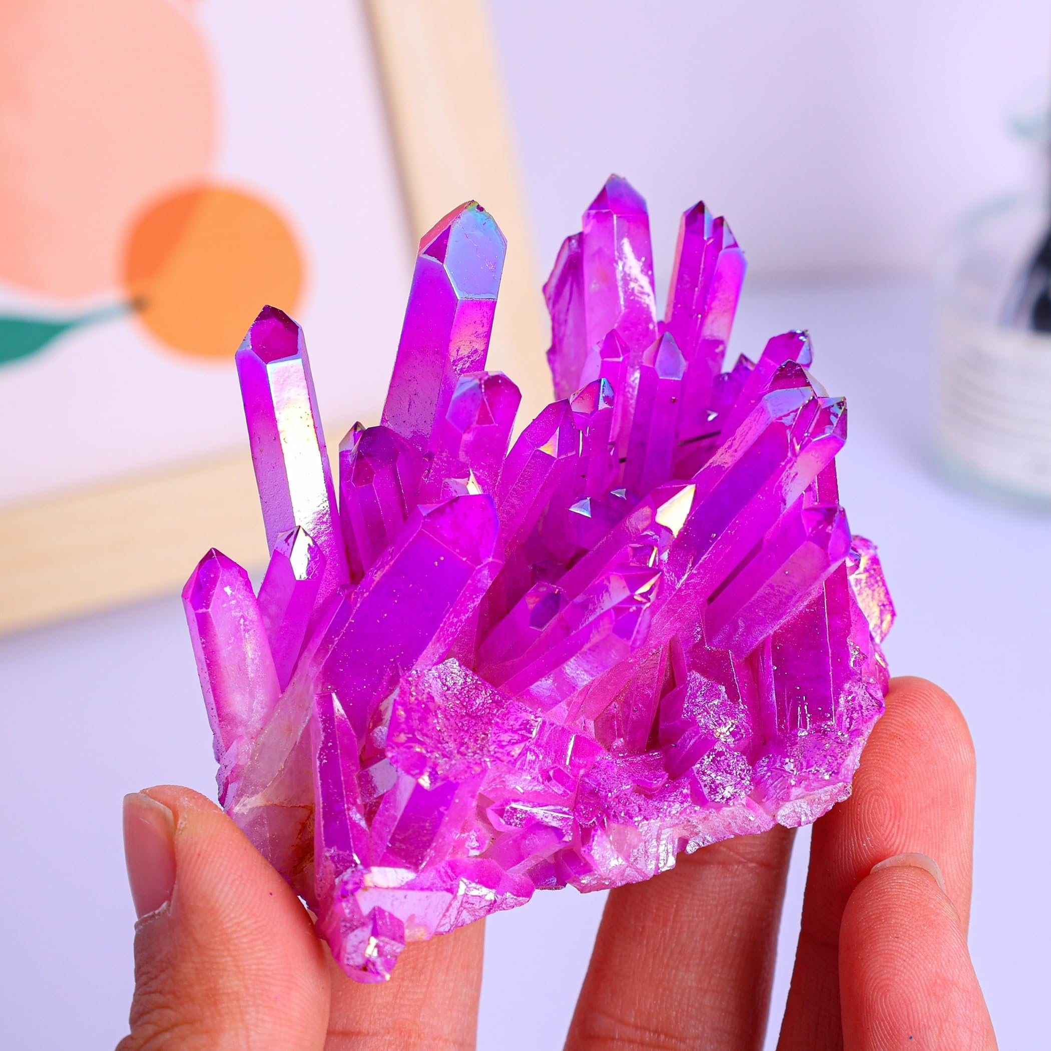 YLQUXEUV 1pc 110-150g Crystal Cluster Statue Decoration Home Statue Decoration Best Gift For Graduation Season