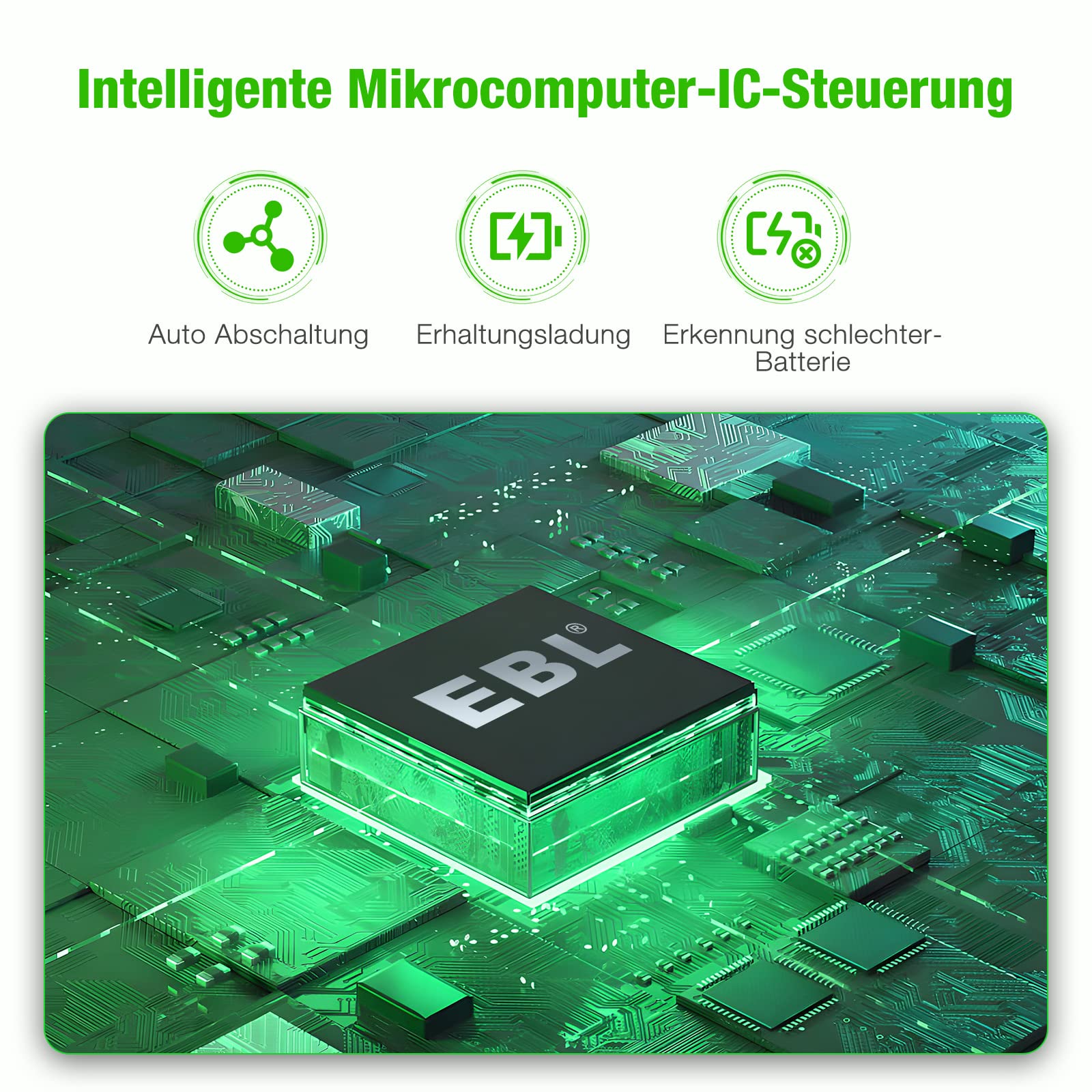 EBL 999 Universal Akkuladegerät für Batterie - AA AAA 9v Block Li-Ion/NiMH/NiCd, 12-Ladefach mit LCD Anzeige, Multi Batterieladegerät