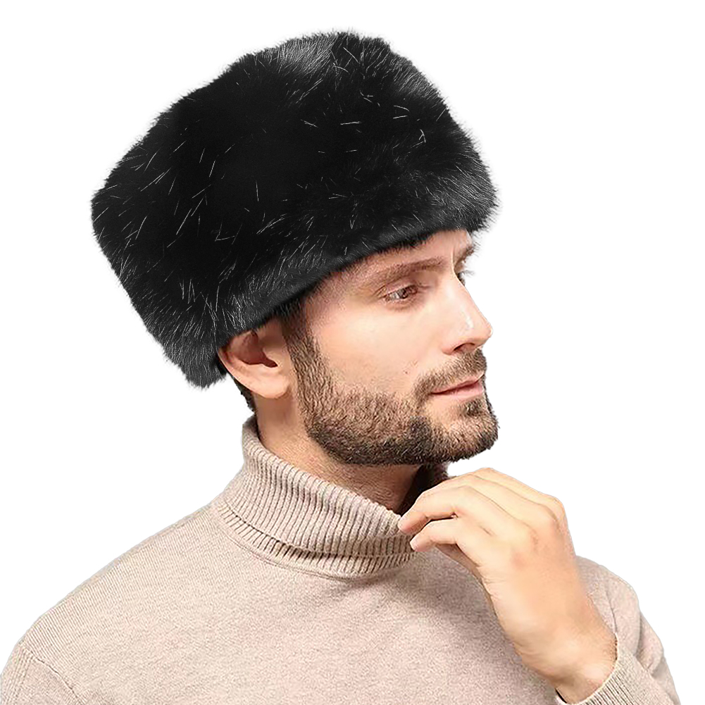 JNGUOSICN Russian Hat Faux Fur Hats Winter Warm Cap for Women Men