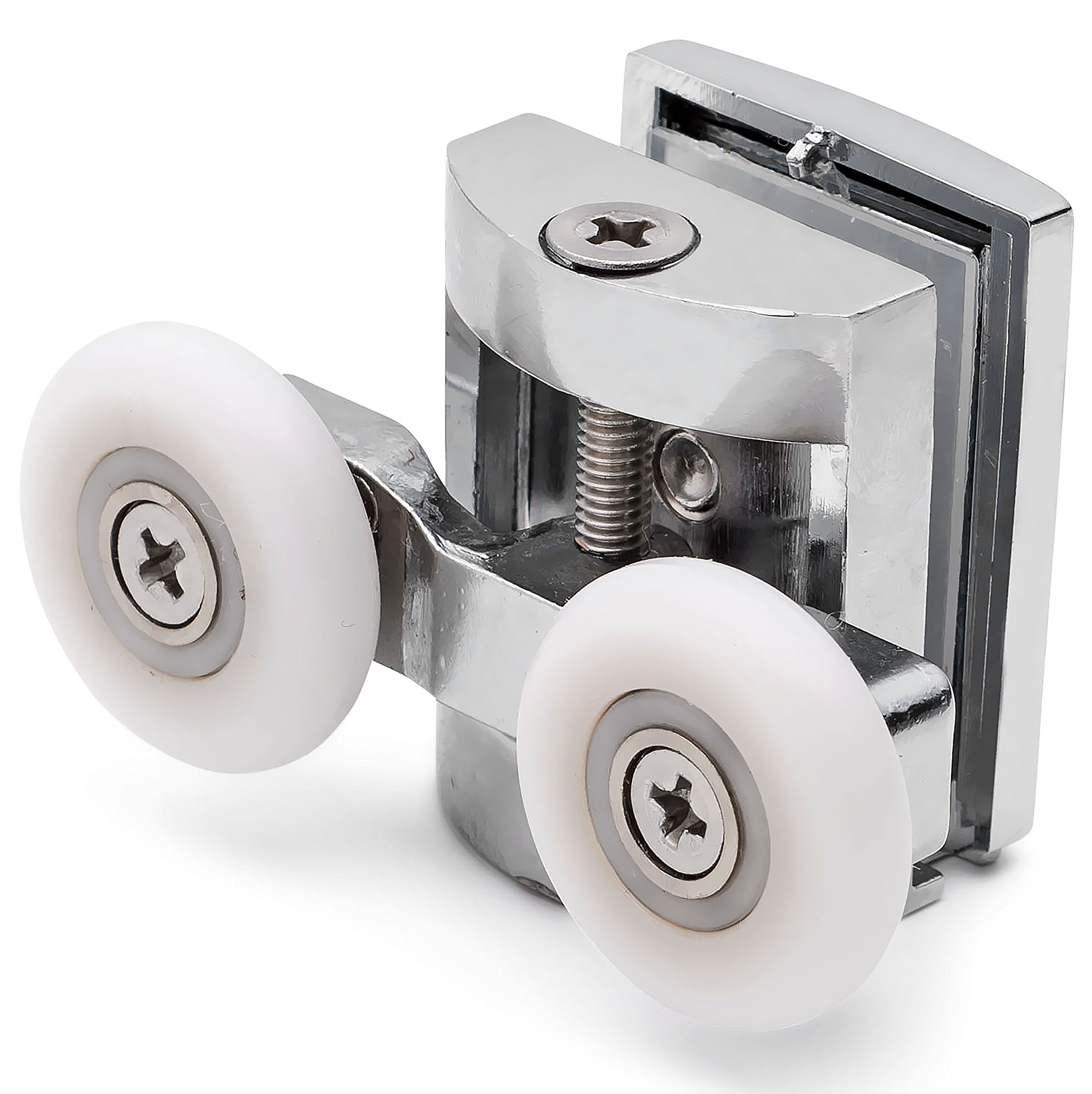 2 x Twin Top Zinc Alloy Shower Door Rollers/Runners/Wheels 23mm wheel diameter L070