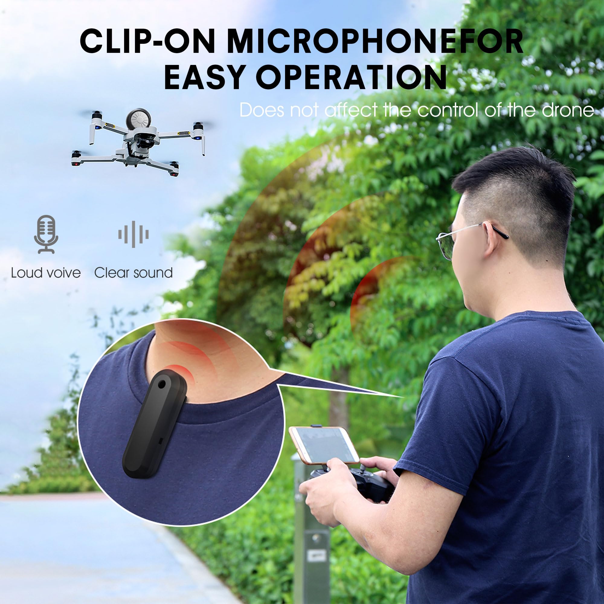 Mini Megaphone CAPART Universal Megaphone Speaker For DJI