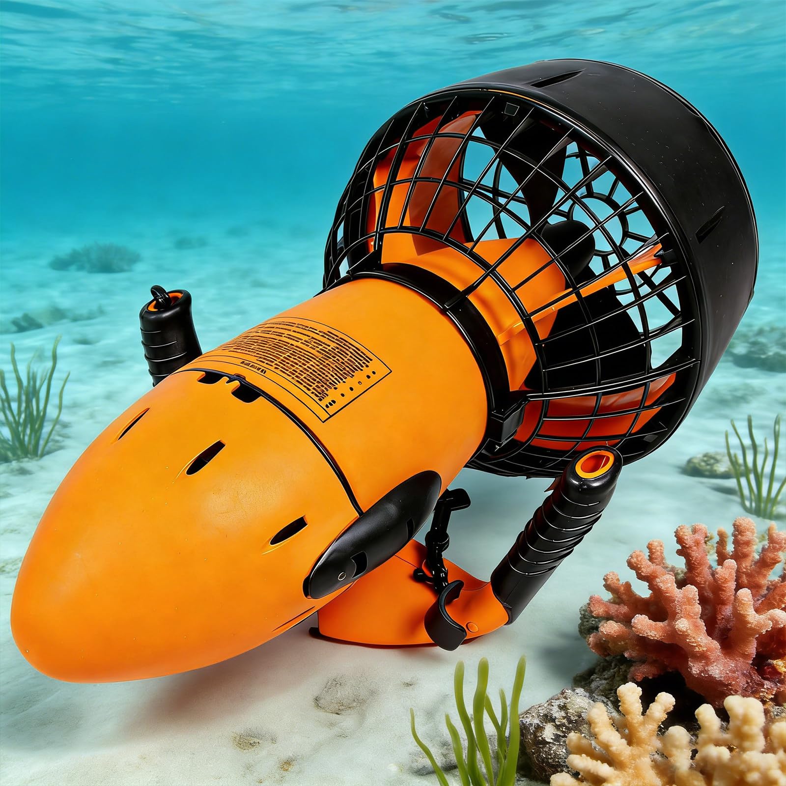 pedenencelia Underwater Thruster Set & Sea Scooter, 300W/500W Brushless Motor Swimming Booster, 3.7mph Dual Speed Water Propulsion, Lightweight Diving Gear, 30M Depth,for Snorkeling 300W