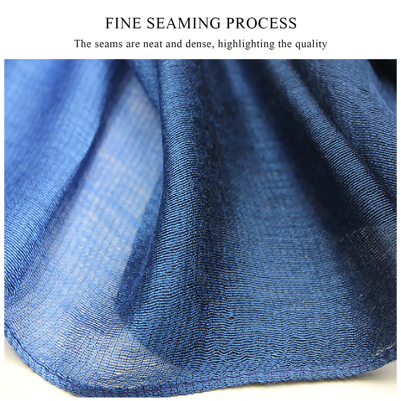 LumiSyne Femme Foulard En Soie Mélangée Dégradé De Couleurs Coton Lin Écharpe De Soie Mode Élégant Léger Doux Wraps Étole Châle De Plage Toute La Saison