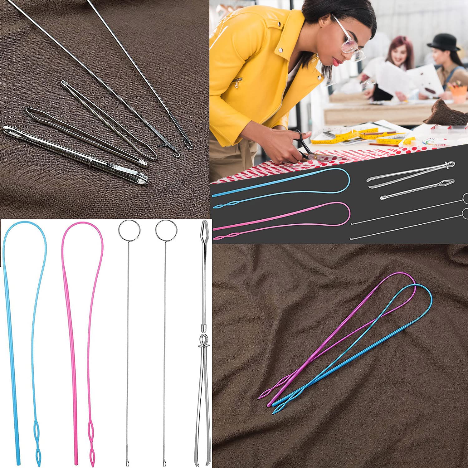 6-teiliges Nähset Mit Schlaufenwender, Einfädler & Pinzette – Perfekt Für Kordelzüge, Hoodies & Basteln