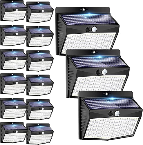 Miniatura 22 de Peasur Paquete de 6 luces solares para exteriores con sensor de movimiento, luces solares de seguridad impermeables con 3 modos de iluminación,