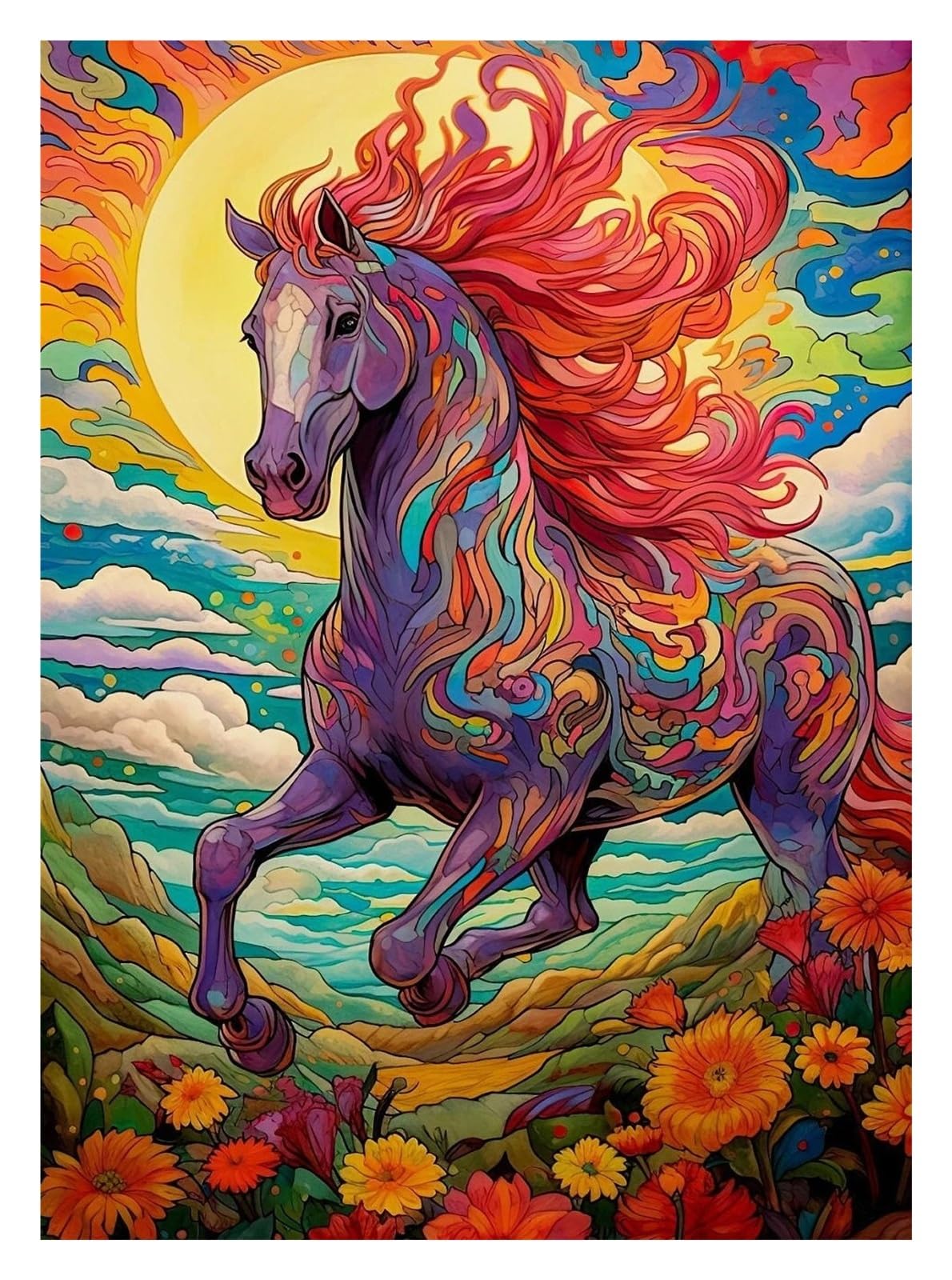 Affiche colorée paon et cerf pour créer un salon esthétique unique