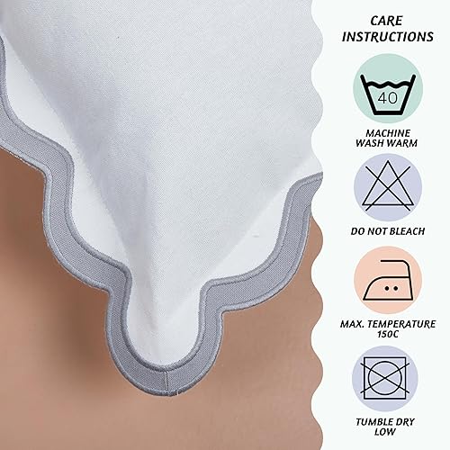 Miniatura 8 de Folkulture Fundas de almohada de 18 x 18 pulgadas, juego de 2 fundas de almohada decorativas tamaño estándar, lindas almohadas de algodón para sala